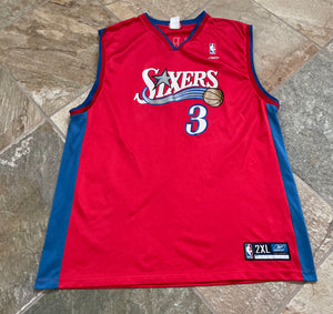 Vintage Philadelphia 76ers Allen Iverson Reebok Basketball Jersey, Size XXL