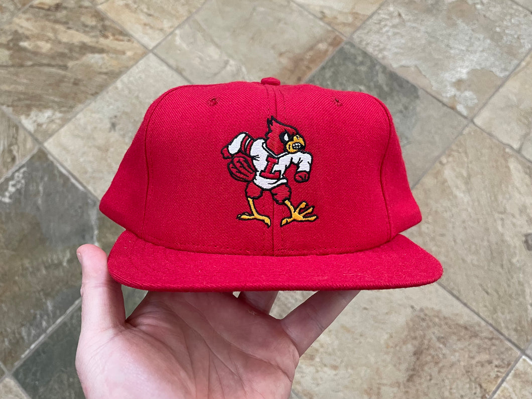 Louisville Cardinals Hat Cap Strapback Adult College NCAA Black Retro  University