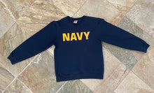 Load image into Gallery viewer, Vintage Navy Midshipman College Sweatshirt, Size Small