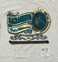 Load image into Gallery viewer, Vintage Sacramento Gold Miners CFL Ravens Football TShirt, Size Large