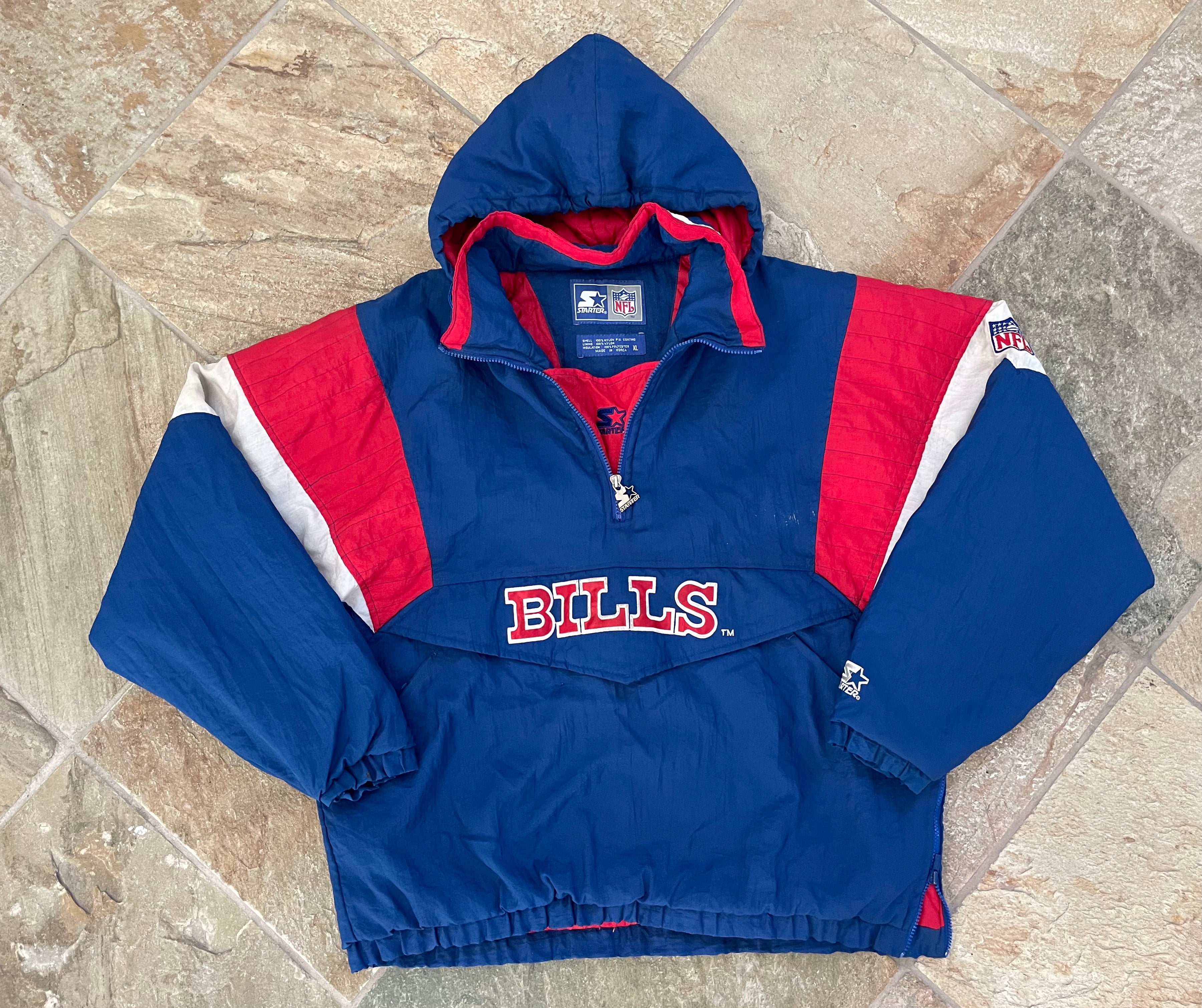 Vintage Buffalo Bills Pancho Rain Coat Football Jacket, Size