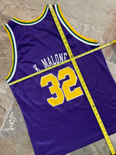Load image into Gallery viewer, Vintage Utah Jazz Karl Malone Champion Basketball Jersey, Size 48, XL