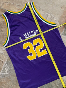 Vintage Utah Jazz Karl Malone Champion Basketball Jersey, Size 48, XL