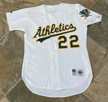 Load image into Gallery viewer, Vintage Oakland Athletics Kirk Dressendorfer Russell Game Worn Baseball Jersey, Size 44, Large