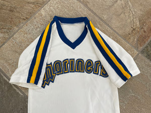 Vintage Seattle Mariners Sand Knit Baseball Jersey, Size Youth Small, 6-8