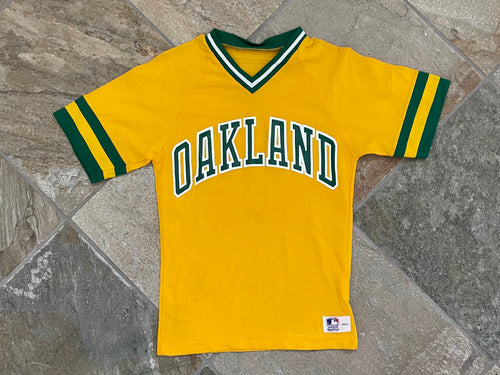 Vintage Oakland Athletics Sand Knit Baseball Jersey, Size Small