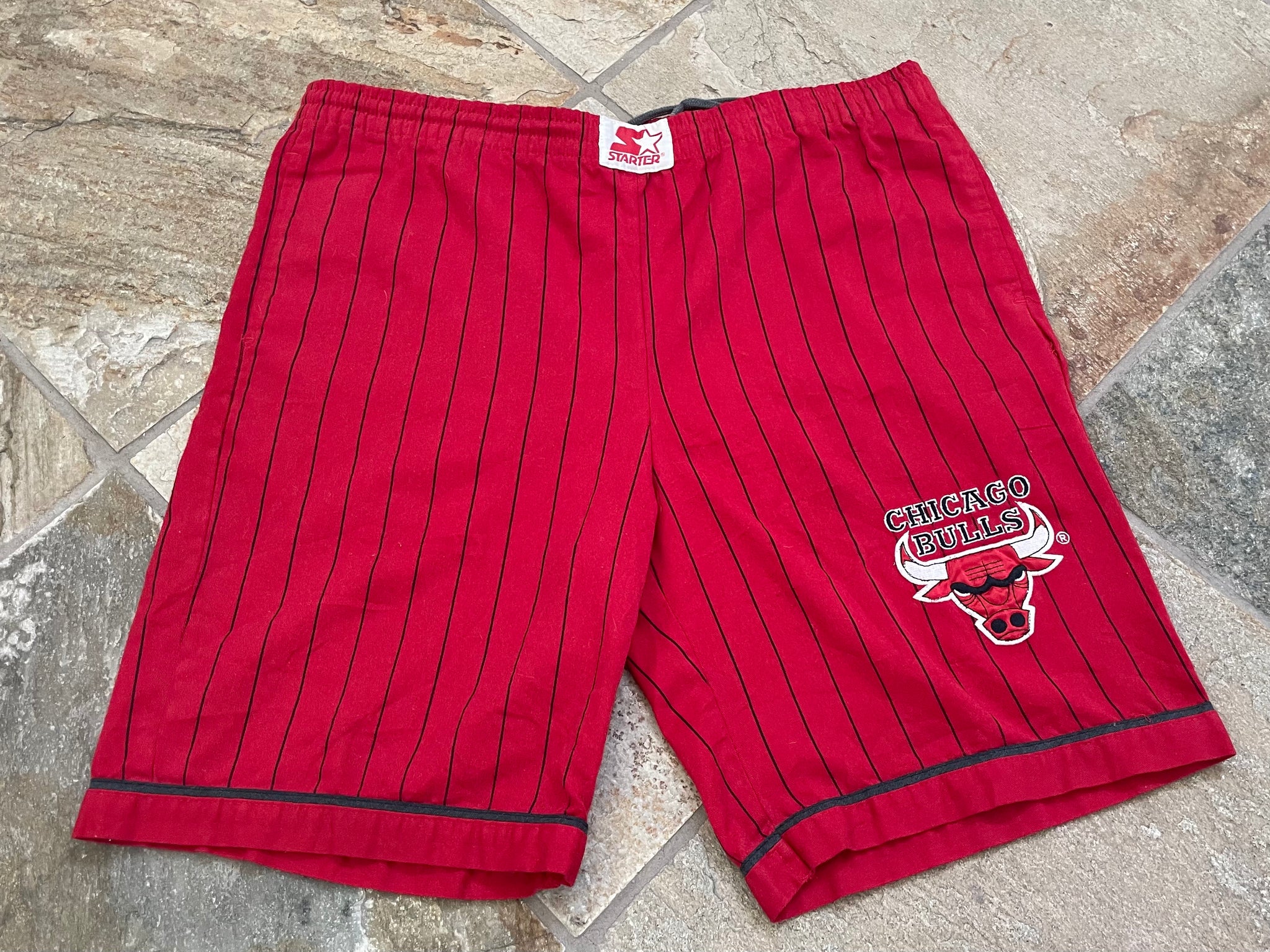 Vintage Medium Sized Nba Shorts Vintage Chicago Bulls Pinstripe