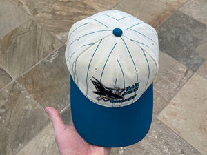 Vintage San Jose Sharks Starter Pinstripe Snapback Hockey Hat