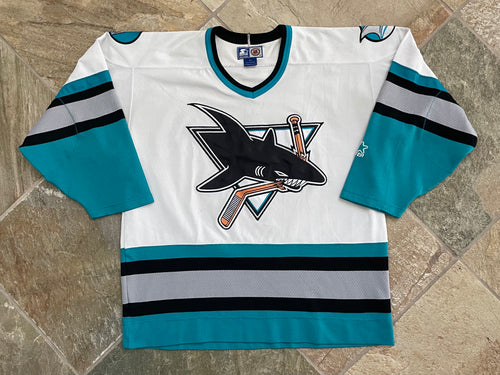 Vintage San Jose Sharks Starter Hockey Jersey, Size Large