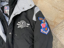 Load image into Gallery viewer, Vintage Los Angeles Raiders F.A.T. Goose Parka Football Jacket, Size Small