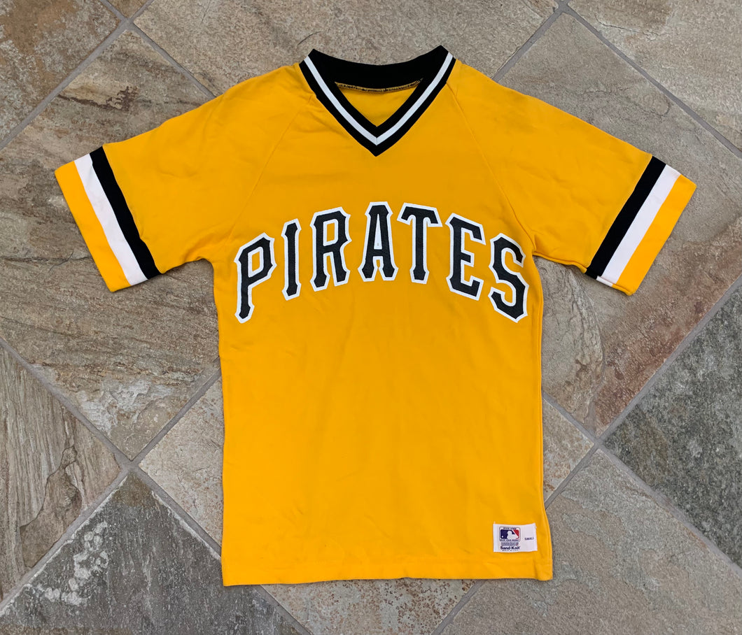 Pittsburgh Pirates Sand-Knit Jersey Small Yellow Baseball MLB