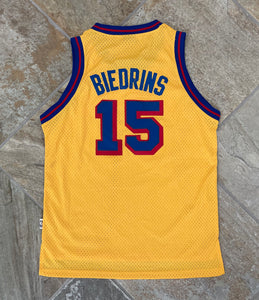 Golden State Warriors Andris Biedriņš Adidas Basketball Jersey, Size Youth Large, 14-16