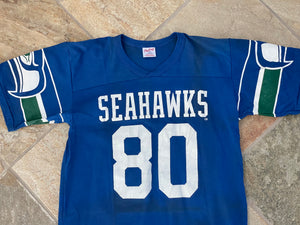 Vintage Seattle Seahawks Steve Largent Rawlings Jersey Football TShirt, Size Large