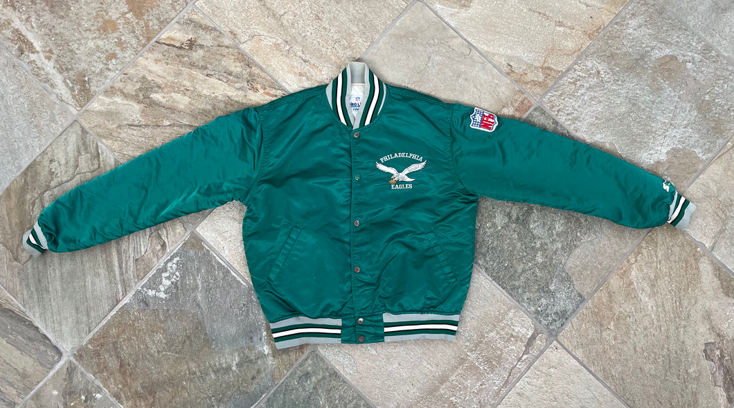 Vintage Philadelphia Eagles Starter Satin Football Jacket, Size Large