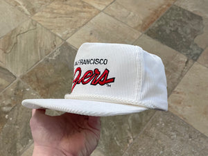 Vintage San Francisco 49ers Youngan Script Corduroy Strapback Football Hat