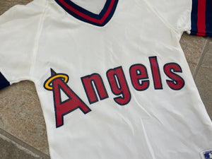 Vintage California Angels Sand Knit Baseball Jersey, Size Youth Small, 8-10