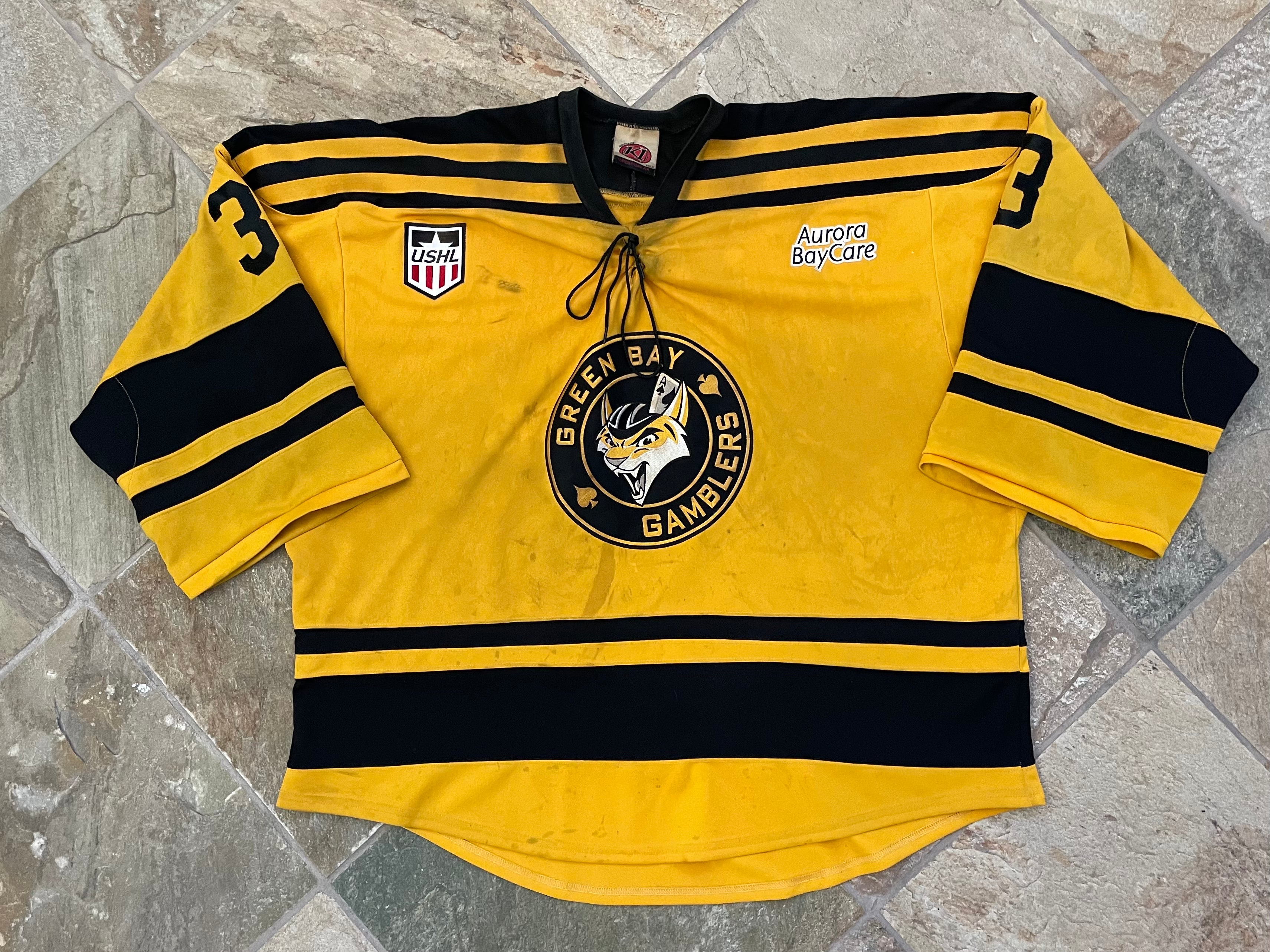専門店では Maksim Gamblers Bay Green Zhukov Hockey Worn Game K1 USHL ジャケット・アウター