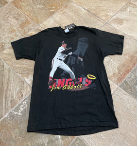 Vintage California Angels Jim Abbott Salem Baseball TShirt, Size Large