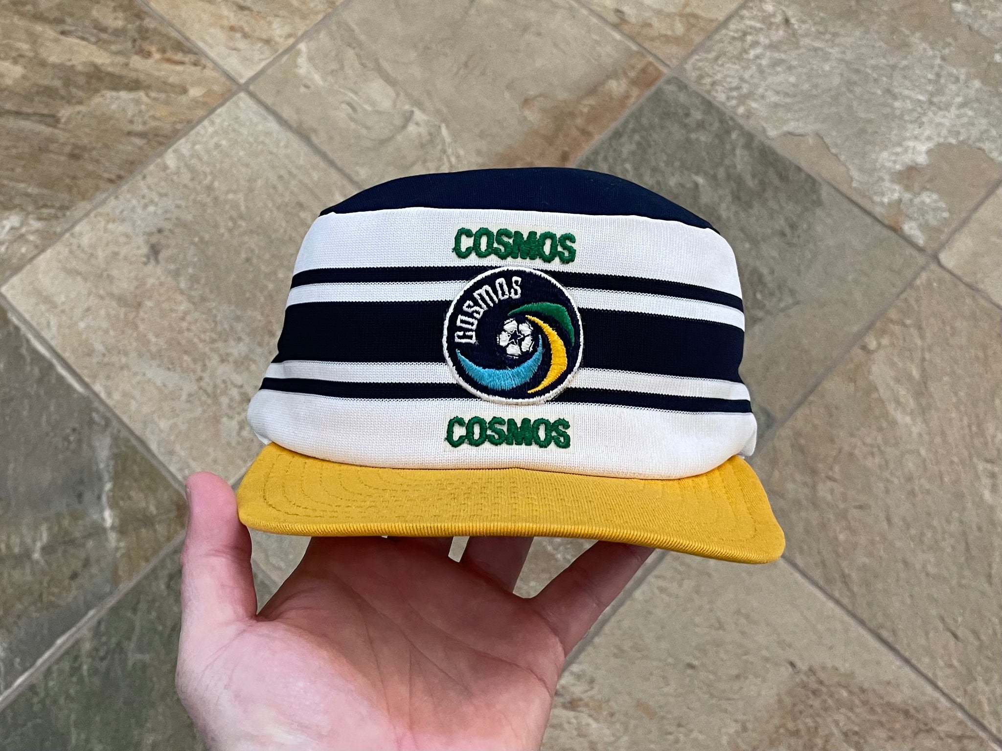 Vintage New York Cosmos AJD NASL Snapback Soccer Hat Stuck