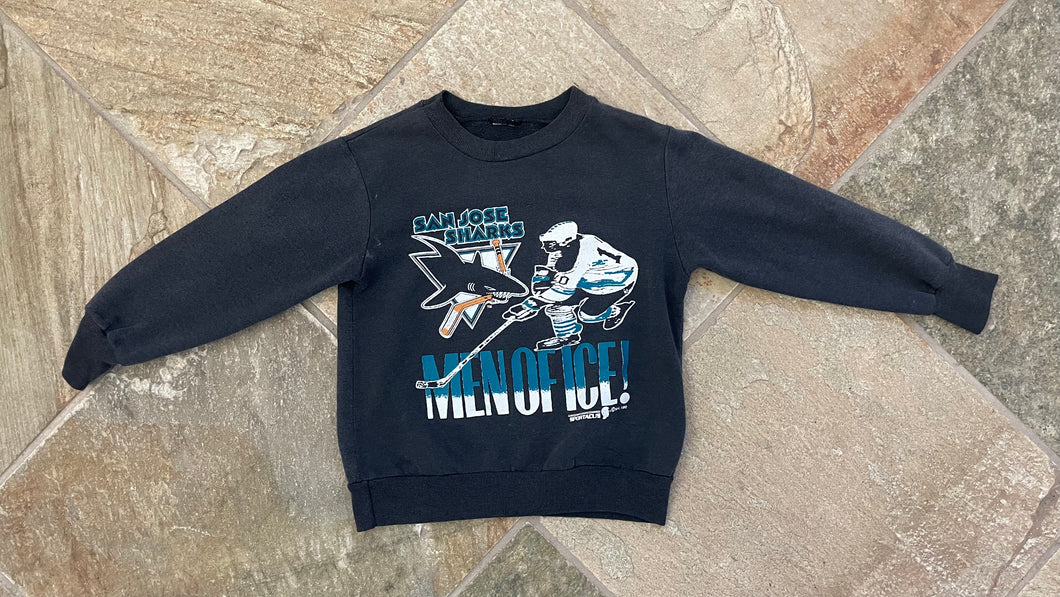 Vintage San Jose Sharks Hockey Sweatshirt, Size Youth Small, 4-6