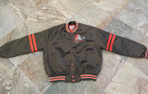 Vintage Cleveland Browns Chalkline Satin Football Jacket, Size XL