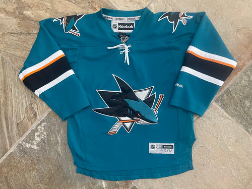 San Jose Sharks Reebok Hockey Jersey, Size Youth S/M, 8-10