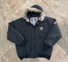 Load image into Gallery viewer, Vintage Los Angeles Raiders Starter Parka Football Jacket, Size XL