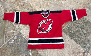 Vintage New Jersey Devils CCM Hockey Jersey, Size Youth Large / XL
