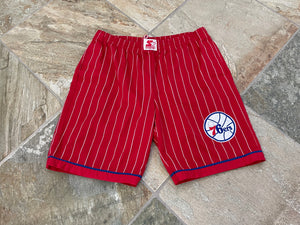 Vintage Philadelphia 76ers Starter Pin Stripe Basketball Shorts, Size Large