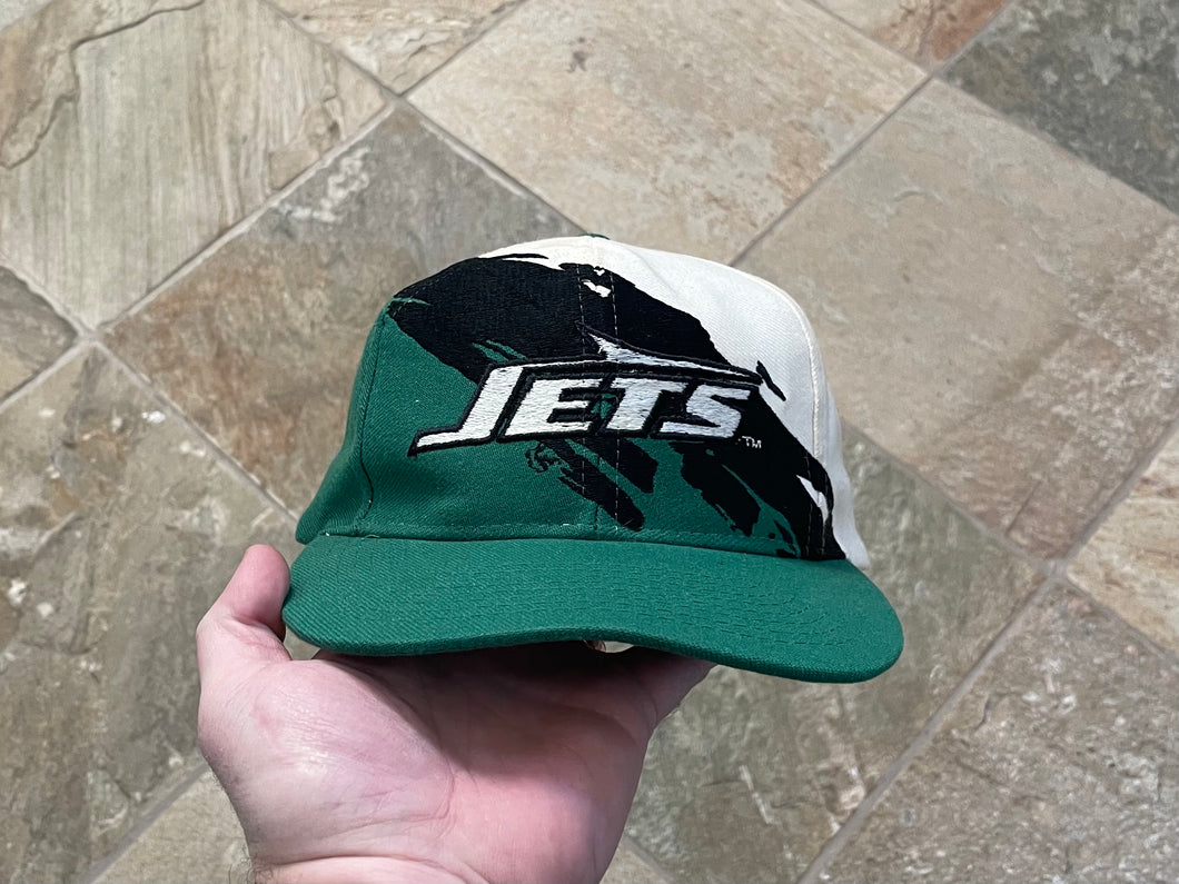 Vintage New York Jets Logo Athletic Splash Snapback Football Hat