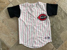 Load image into Gallery viewer, Vintage Cincinnati Reds Barry Larkin Majestic Baseball Jersey, Size Youth Small, 8-10
