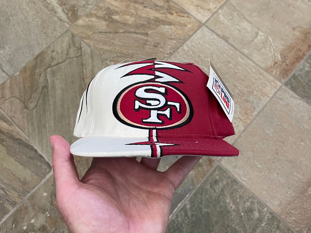 90s San Francisco 49ers Shockwave Strapback Hat 