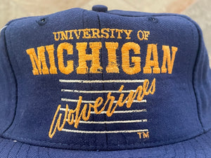 Vintage Michigan Wolverines Signature Bar Snapback College Hat