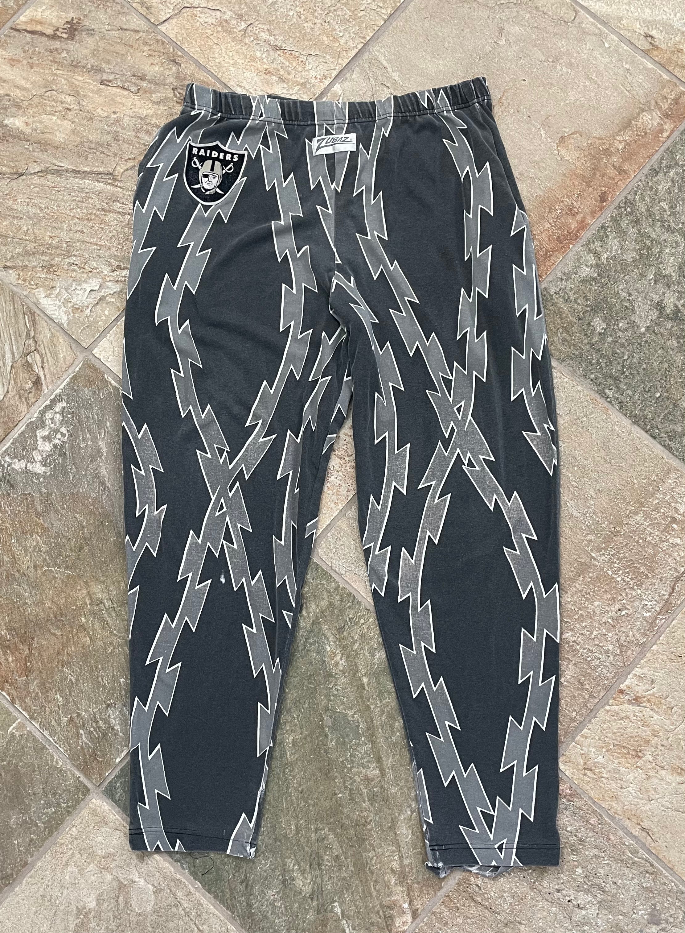 Vintage First Generation 80s 90s newest Zubaz Pants Oakland LA Raiders Felt Logo Super