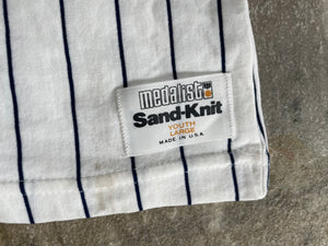 Vintage New York Yankees Sand Knit Baseball Jersey, Size Youth Large