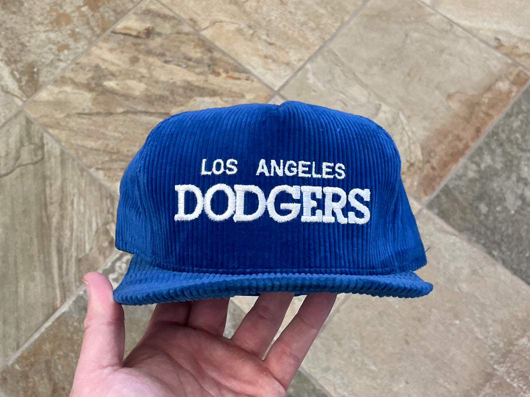 Vintage Los Angeles Dodgers AJD Corduroy Snapback Baseball Hat