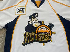 Vintage Peoria Rivermen Jeff Woywitka Game Worn Reebok Hockey Jersey