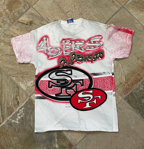 Vintage San Francisco 49ers All Out Fan Football TShirt, Size Medium