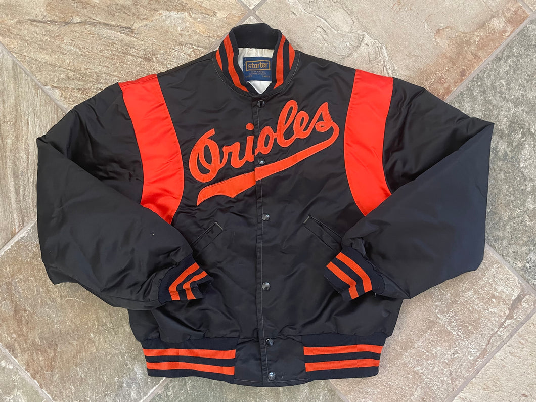 Vintage Baltimore Orioles Starter Satin Baseball Jacket, Size Large