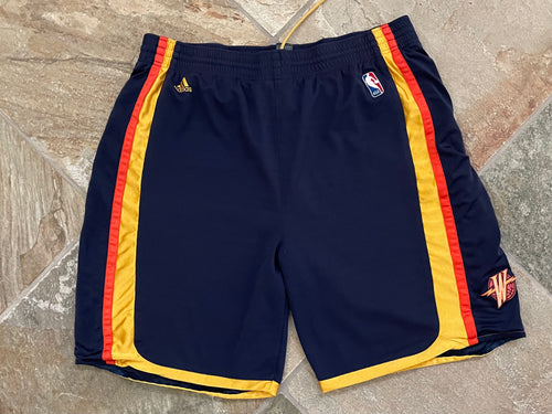 Vintage Golden State Warriors Adidas Youth Basketball Shorts White Yellow  and