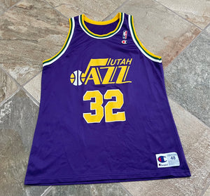 Vintage Utah Jazz Karl Malone Champion Basketball Jersey, Size 48, XL