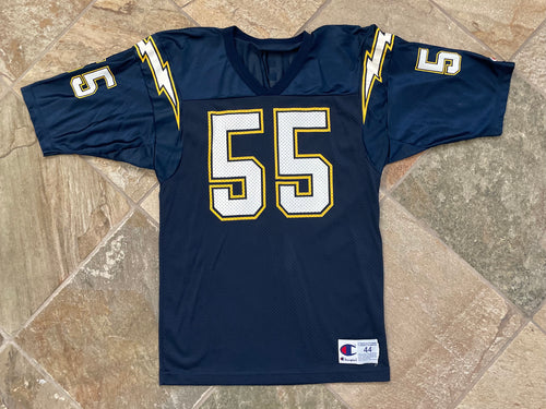 Vintage San Diego Chargers Junior Seau Champion Football Jersey, Size 44, Large