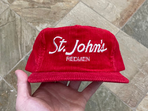 Vintage St. John’s Redmen Sports Specialties Corduroy Script Snapback College Hat
