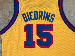 Golden State Warriors Andris Biedriņš Adidas Basketball Jersey, Size Youth Large, 14-16