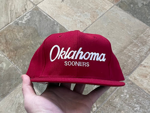 Vintage Oklahoma Sooners Sports Specialties Script Snapback College Hat