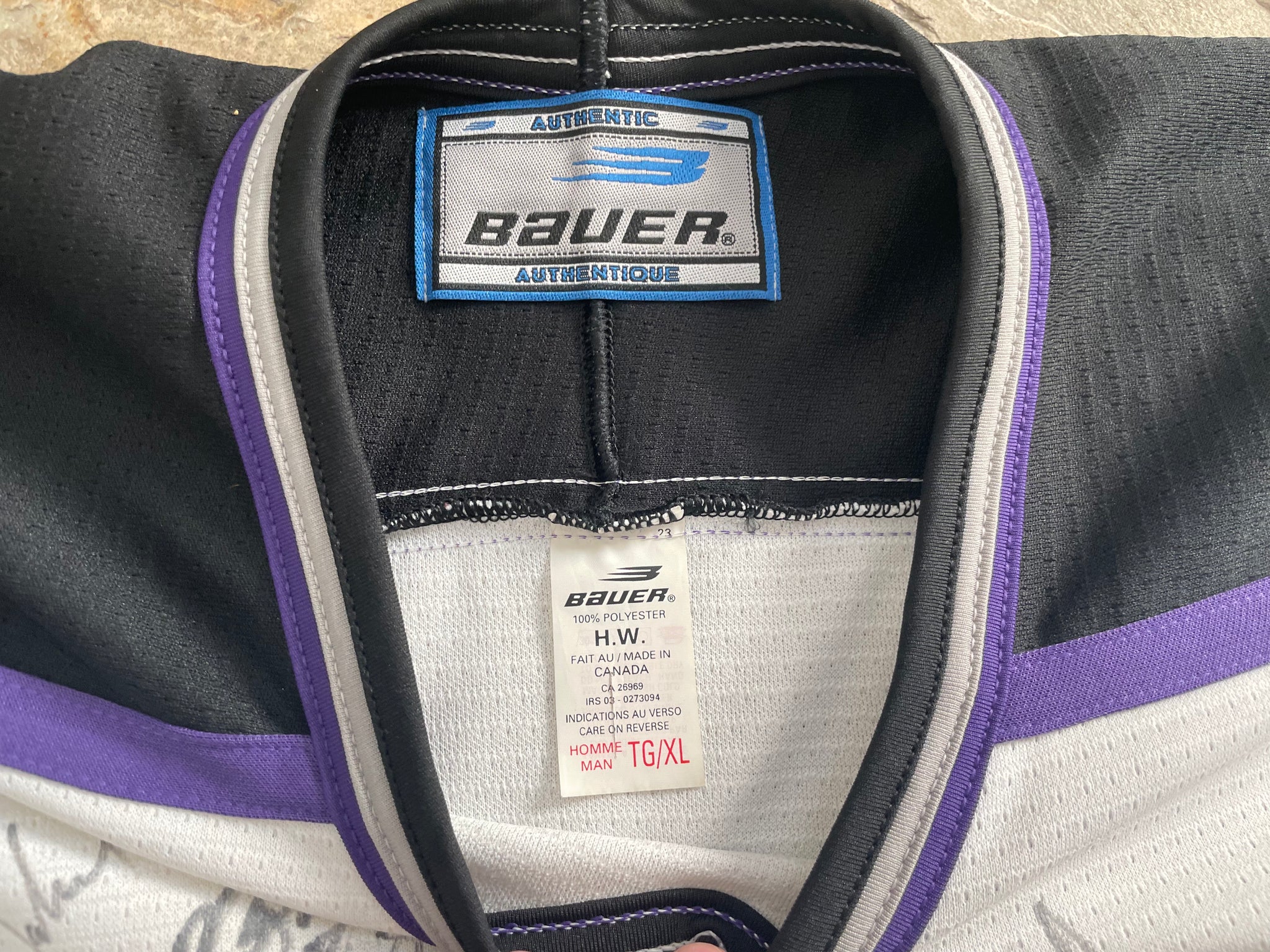 Adult 48 Authentic pro Indianapolis Ice Black IHL deals Jersey Clean 90s Bauer Strap