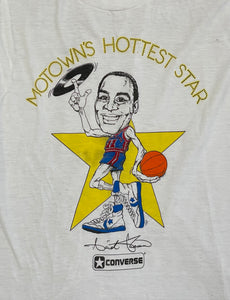 Vintage Detroit Pistons Isiah Thomas Converse Basketball TShirt, Size Medium