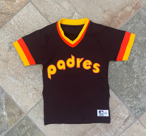 Vintage San Diego Padres Sand Knit Baseball Jersey, Size Youth Small, 6-8