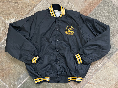 Vintage Iowa Hawkeyes Satin Nylon College Jacket, Size XL