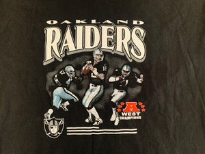 Vintage Oakland Raiders AFC West Champions Football Tshirt, Size XXL